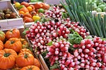 radishes, fruit, vegetables