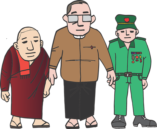 Free burma president monk vector