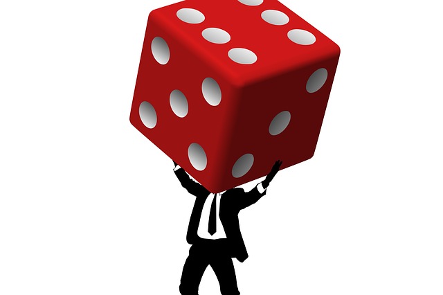 Free businessman dice game illustration