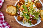 food, salad, macro