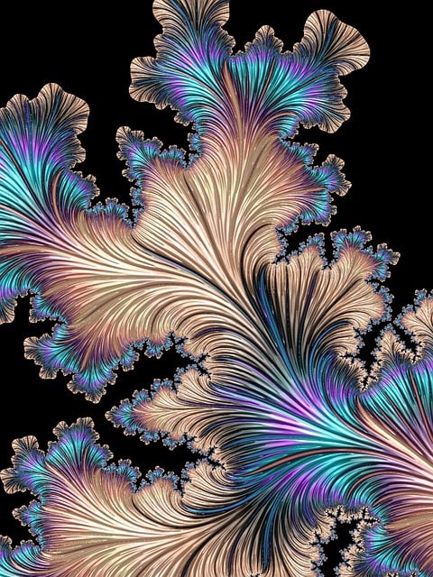 Free fractal colors digital illustration
