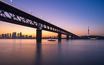 wuhan yangtze river bridge, river, hubei