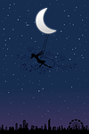 swing, moon, women