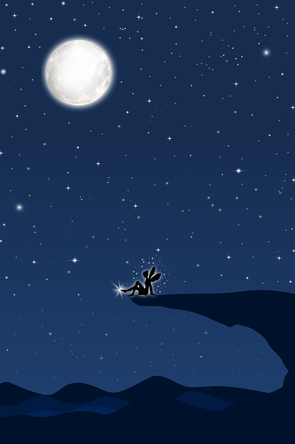 Free moon fairy nature illustration