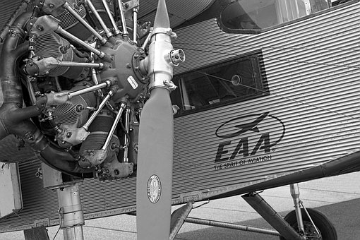 Ford Trimotor, Avión, Detalle, Viejo