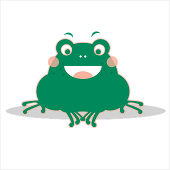 O Pequeno Sapo, Verde, Sorriso, Feliz