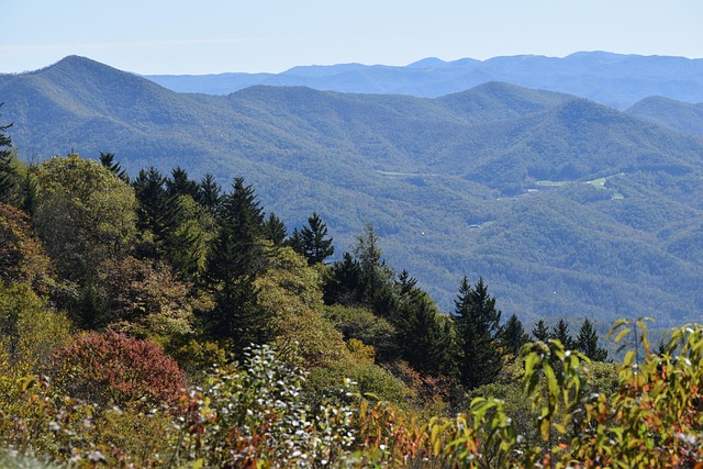 Blue Ridge Parkway, Nc, Bjerge, Landskab