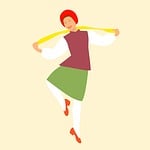 beautiful, dancing, girl