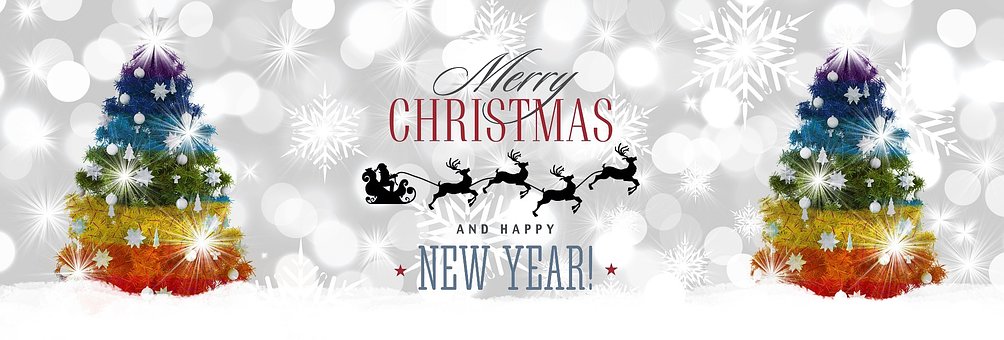 Jul, Nye År, Godt Nytår, Ferie, Banner