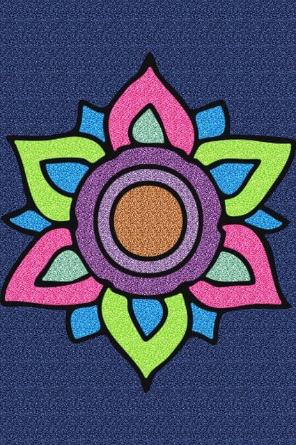 Farverig, Blomster, Glitter, Struktur