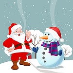 santa, iceman, merry christmas