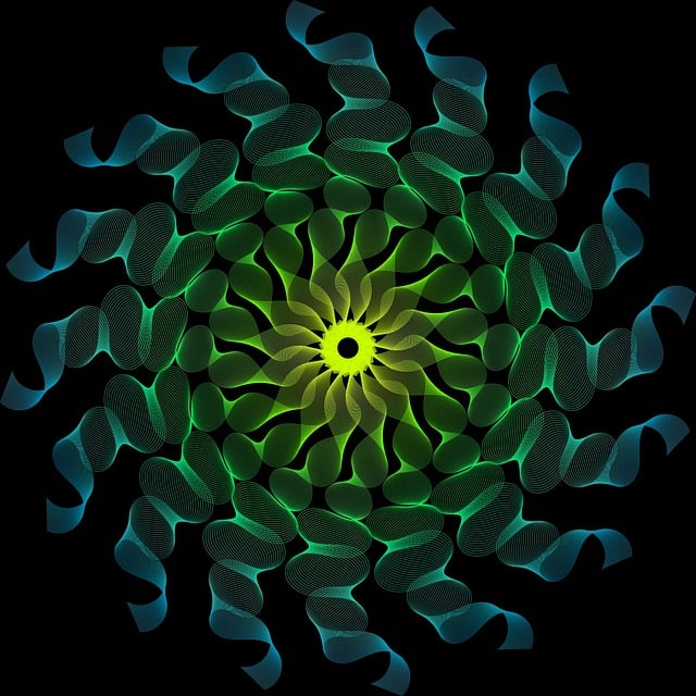 Free abstract ribbon green illustration