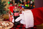 santa claus, santa, coke