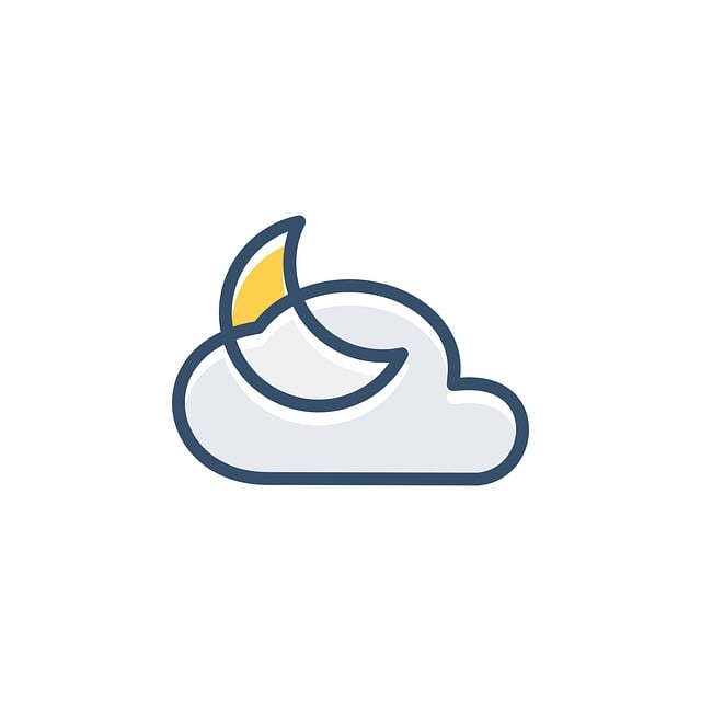 Free cloud moon icon vector