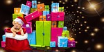 christmas, gifts, dog