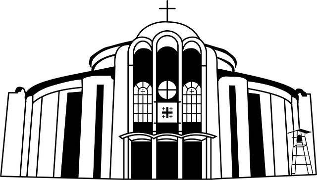 Free building house church vector