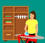 woman, clothes, closet