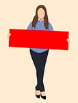 full woman body, person, board girl