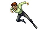man, running, caucasian