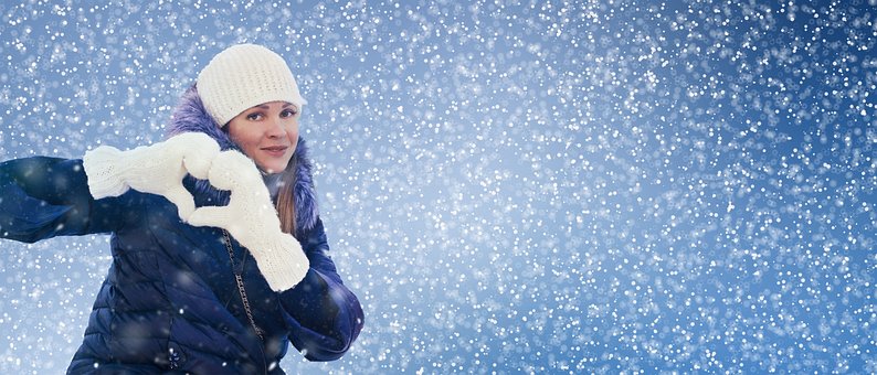 Jul, Vinter, Ferie, Sne, Hvid, Snefnug
