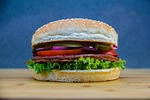 bread, hamburger, eating