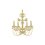 chandelier, gold, vintage