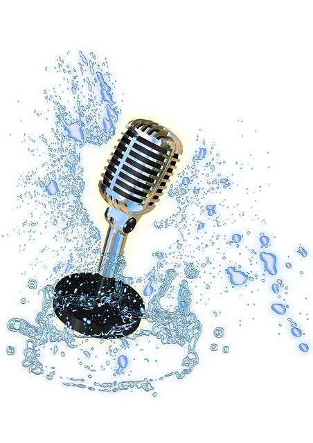 Free Microphone Water Splashes illustration and picture