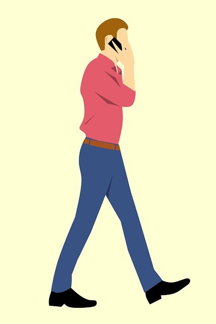 Mens, Wandelen, Mobiele Telefoon