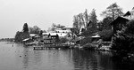 lake, winter, wintry