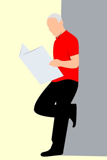 Free old man reading illustration