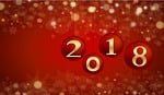new year, 2018, card