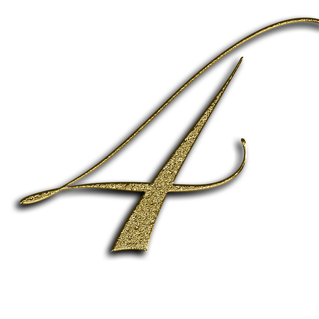 Free number gold writing illustration