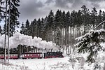 harzer schmalspuhrbahn, wintry, full steam
