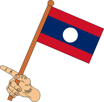 Free Flag Flag Of Laos vector and picture