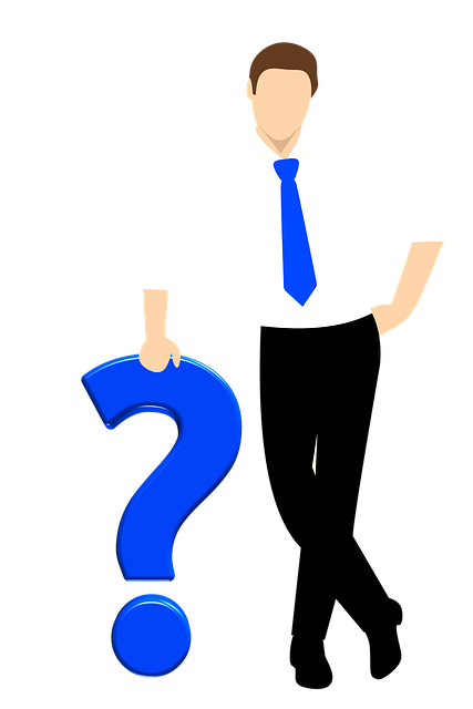 Free man question mark silhouette illustration