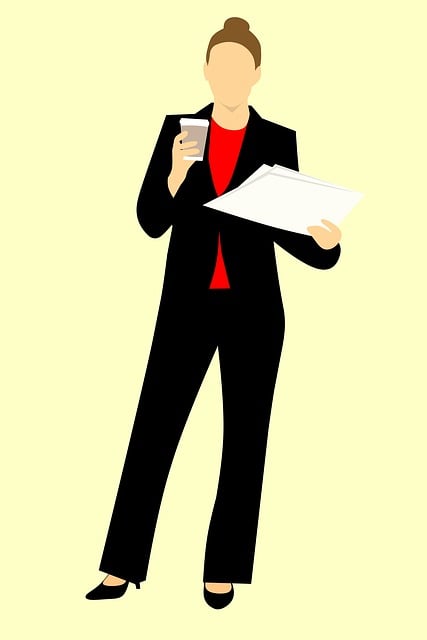 Free businesswoman paper coffee illustration