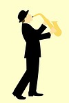 saxophonist, man, jazz