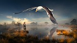 fantasy, landscape, pond