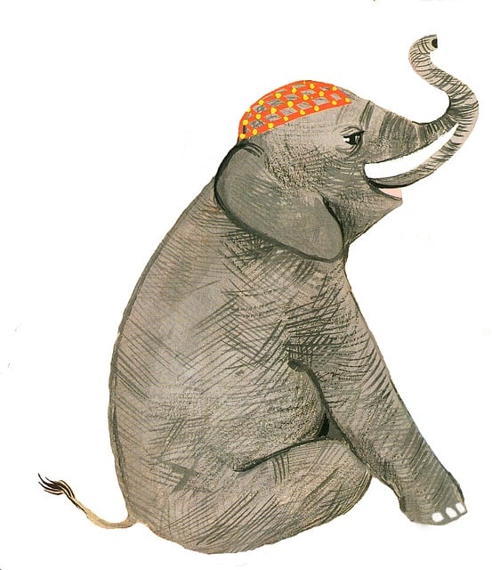 Free circus elephant tamer illustration