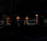 cemetery, crosses, graves