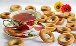 bagel, dry, tea