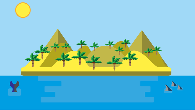 Free island desert deserted island vector