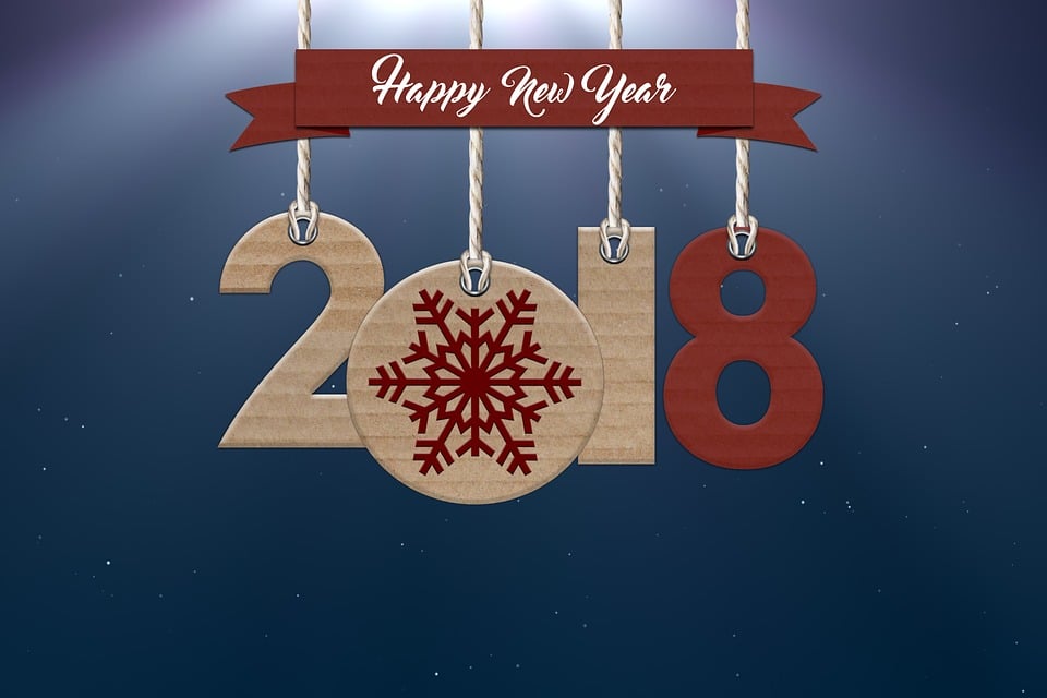 happy new year 2018 card