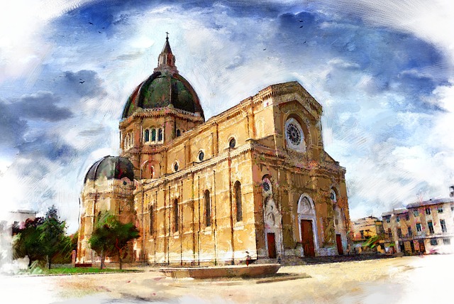 Free architecture building to travel illustration