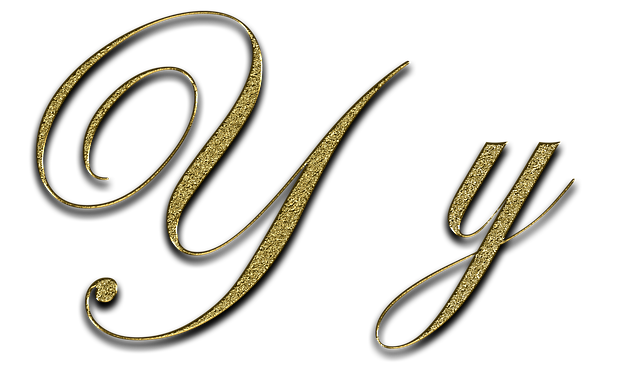 Free letter y gold illustration