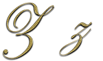letter, z, gold