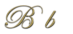 letter, b, gold