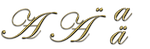 letter, a, gold