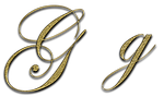 letter, g, gold