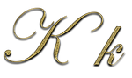 letter, k, gold